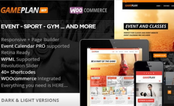 Gameplan WordPress Gym Fitness Theme