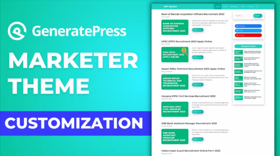 Hope after watching this video tutorial you can easily customize GeneratePress Marker theme to create a beautiful blog website.